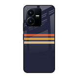 Tricolor Stripes Vivo Y22 Glass Cases & Covers Online