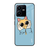 Adorable Cute Kitty Vivo Y22 Glass Cases & Covers Online