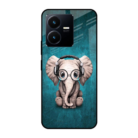 Adorable Baby Elephant Vivo Y22 Glass Cases & Covers Online