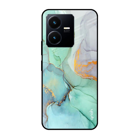 Green Marble Vivo Y22 Glass Cases & Covers Online