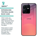 Sunset Orange Glass Case for Vivo Y22