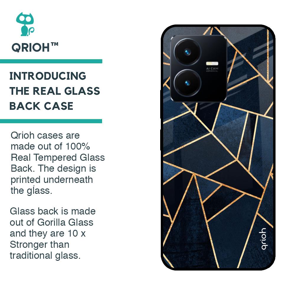 Abstract Tiles Glass case for Vivo Y22