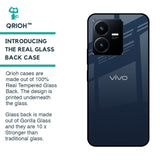 Overshadow Blue Glass Case For Vivo Y22