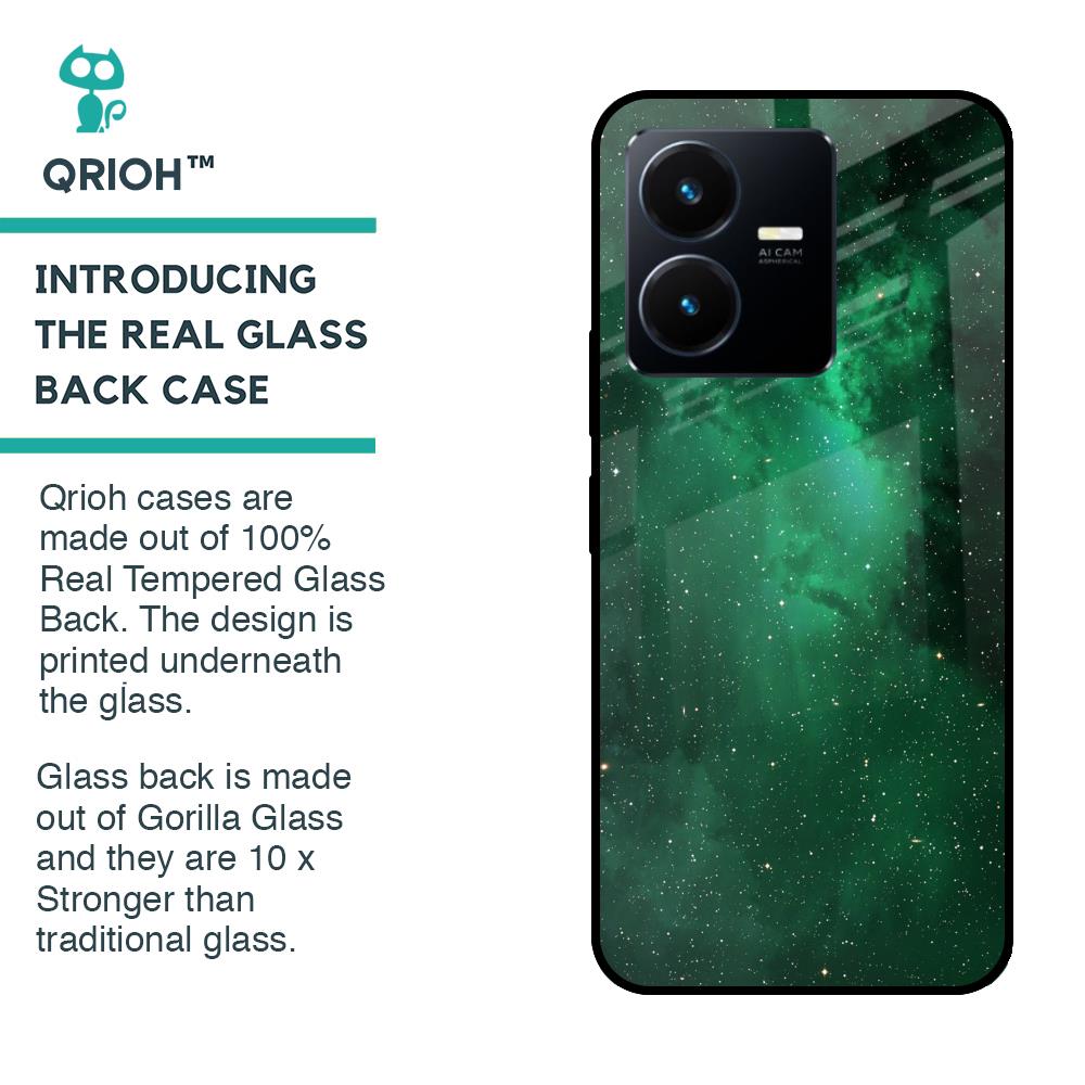 Emerald Firefly Glass Case For Vivo Y22