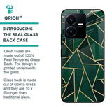 Abstract Green Glass Case For Vivo Y22