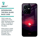 Morning Red Sky Glass Case For Vivo Y22