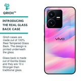 Colorful Waves Glass case for Vivo Y22