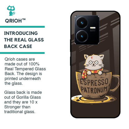 Tea With Kitty Glass Case For Vivo Y22