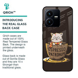 Tea With Kitty Glass Case For Vivo Y22