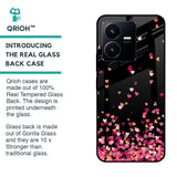 Heart Rain Fall Glass Case For Vivo Y22