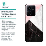 Marble Collage Art Glass Case For Vivo Y22