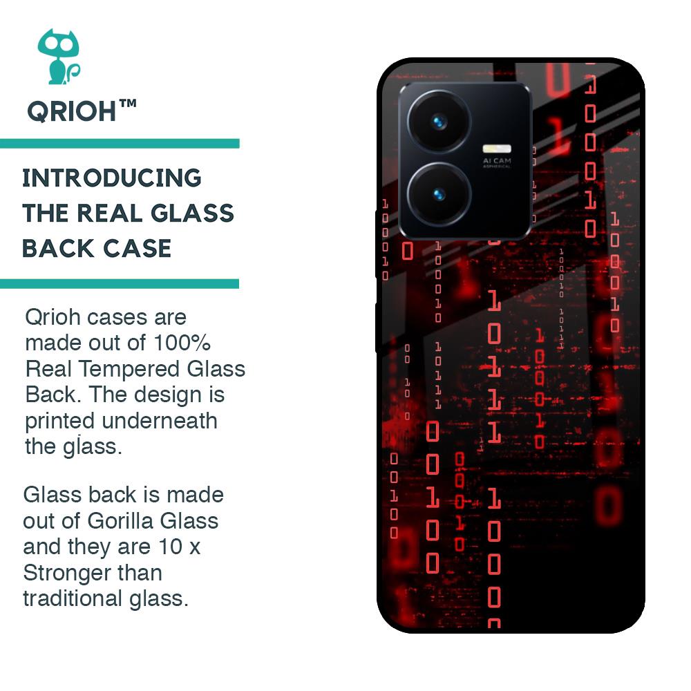 Let's Decode Glass Case For Vivo Y22