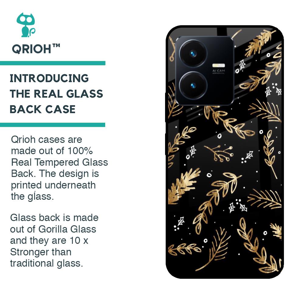 Autumn Leaves Glass case for Vivo Y22