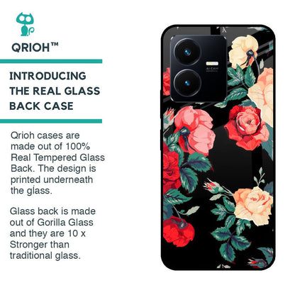 Floral Bunch Glass Case For Vivo Y22