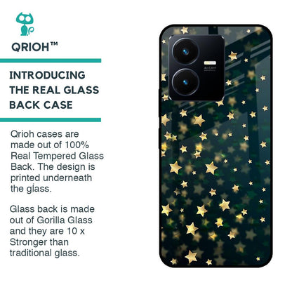 Dazzling Stars Glass Case For Vivo Y22