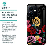 Floral Decorative Glass Case For Vivo Y22