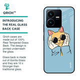 Adorable Cute Kitty Glass Case For Vivo Y22