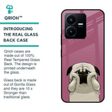 Funny Pug Face Glass Case For Vivo Y22