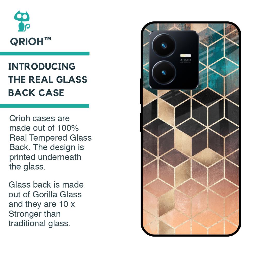 Bronze Texture Glass Case for Vivo Y22