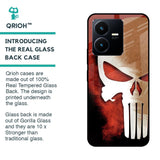 Red Skull Glass Case for Vivo Y22