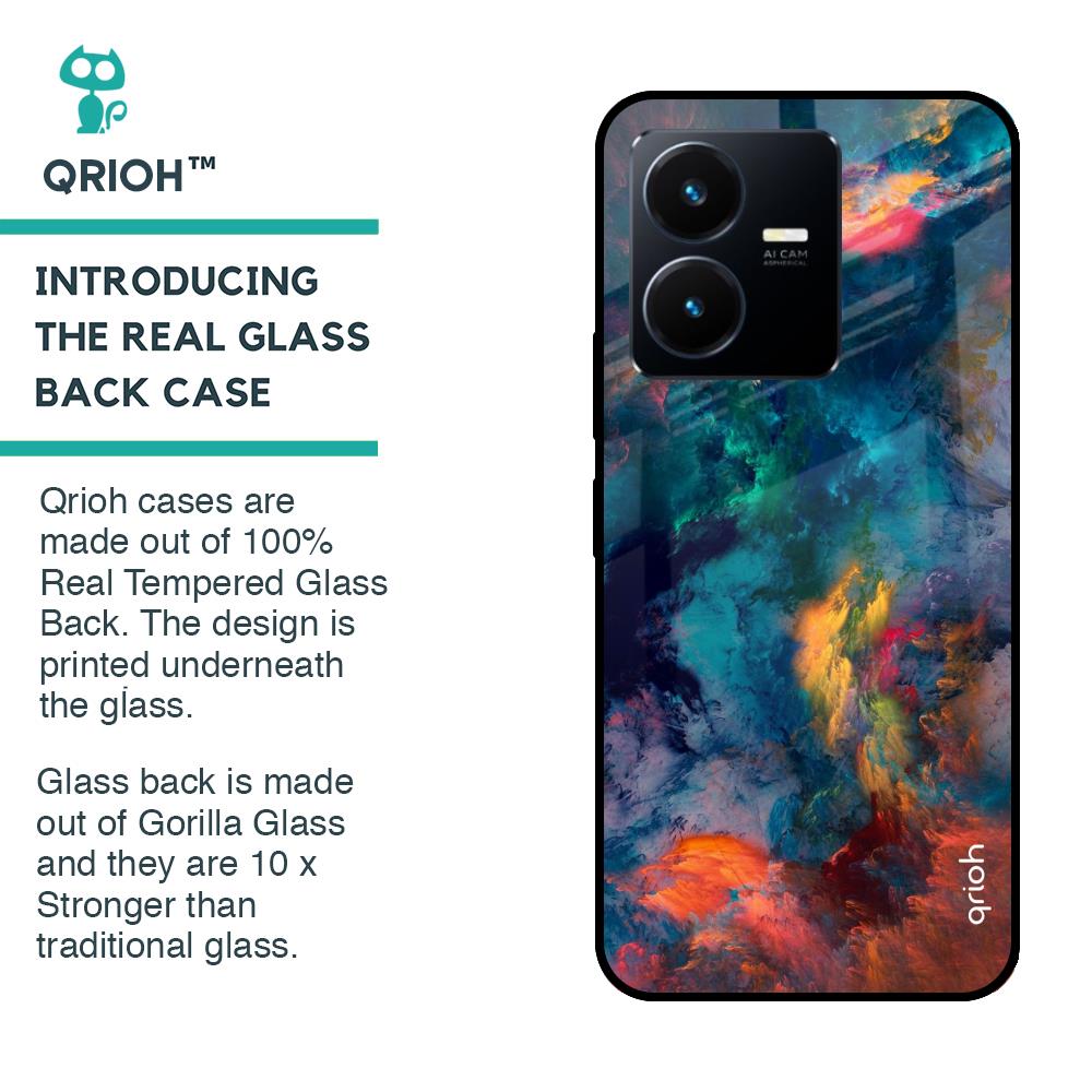 Cloudburst Glass Case for Vivo Y22