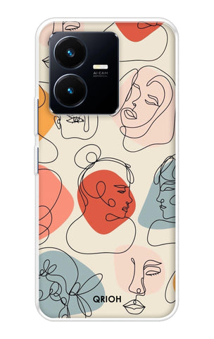 Abstract Faces Vivo Y22 Back Cover