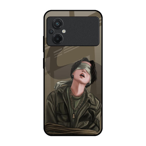 Blind Fold Poco M5 Glass Back Cover Online