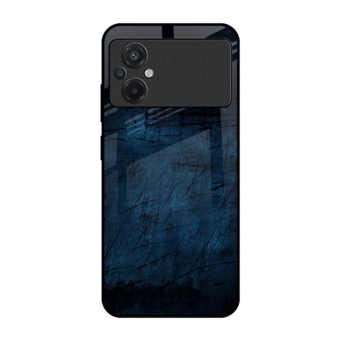 Dark Blue Grunge Poco M5 Glass Back Cover Online