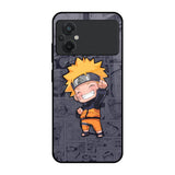 Orange Chubby Poco M5 Glass Back Cover Online