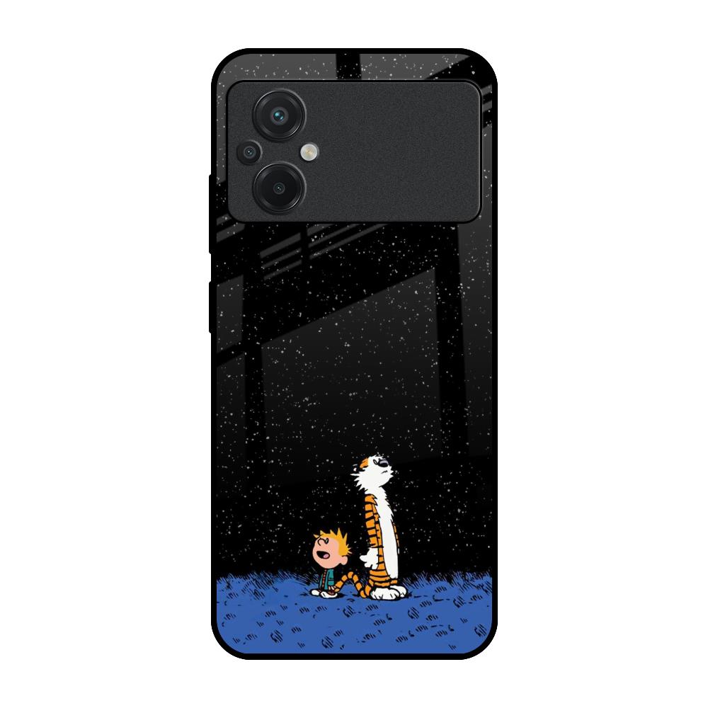 Night Sky Star Poco M5 Glass Back Cover Online