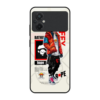 Bape Luffy Poco M5 Glass Back Cover Online