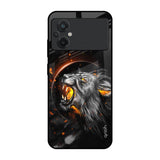 Aggressive Lion Poco M5 Glass Back Cover Online