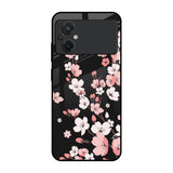 Black Cherry Blossom Poco M5 Glass Back Cover Online