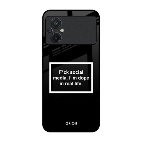 Dope In Life Poco M5 Glass Back Cover Online