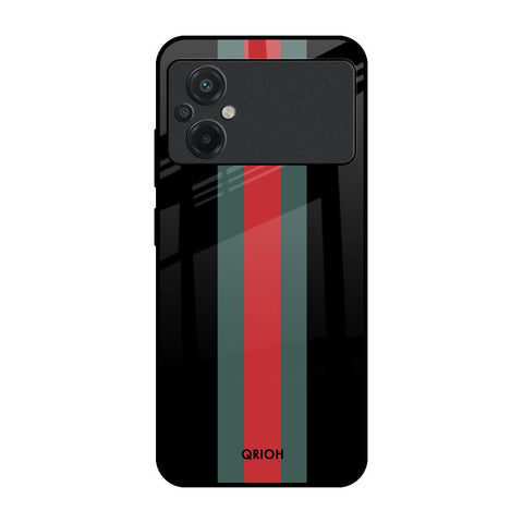 Vertical Stripes Poco M5 Glass Back Cover Online