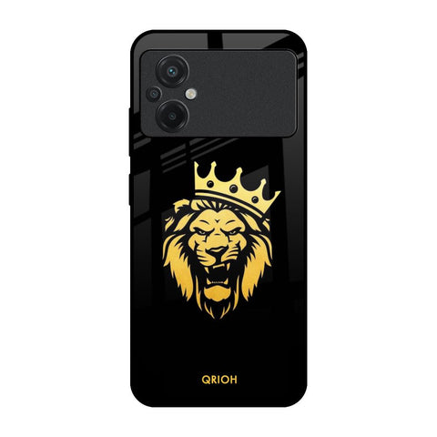 Lion The King Poco M5 Glass Back Cover Online