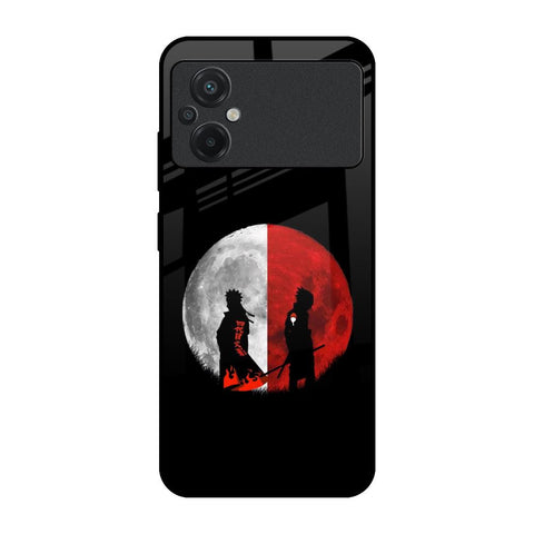 Anime Red Moon Poco M5 Glass Back Cover Online