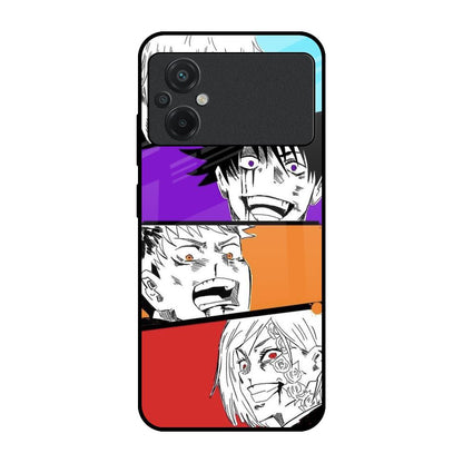 Anime Sketch Poco M5 Glass Back Cover Online