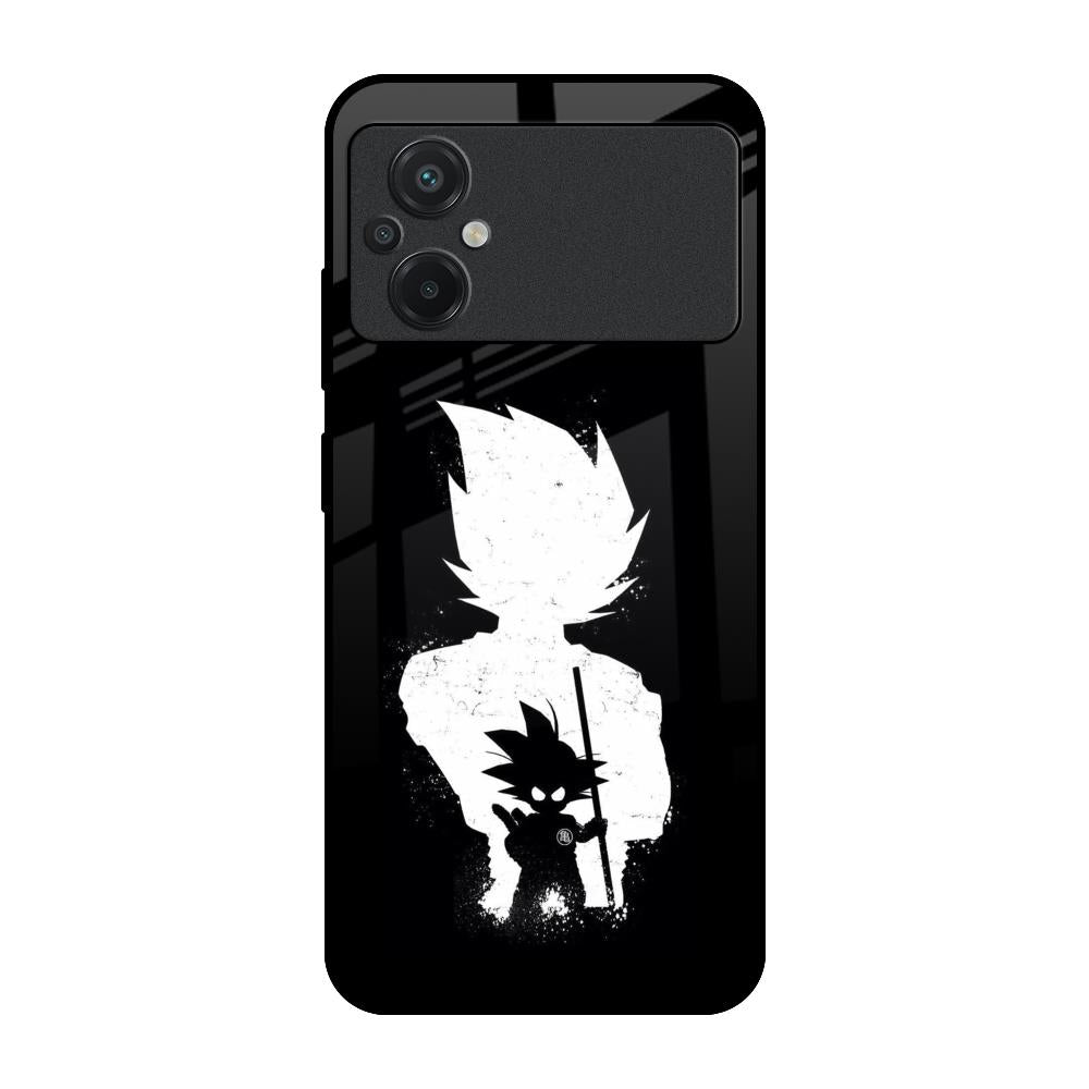 Monochrome Goku Poco M5 Glass Back Cover Online
