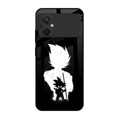 Monochrome Goku Poco M5 Glass Back Cover Online