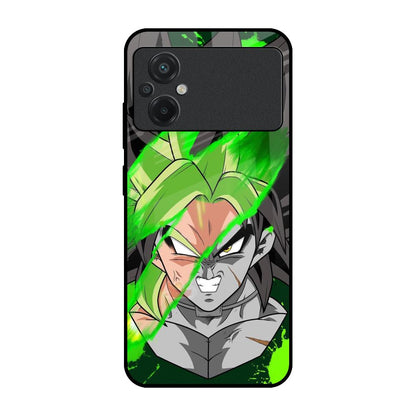 Anime Green Splash Poco M5 Glass Back Cover Online