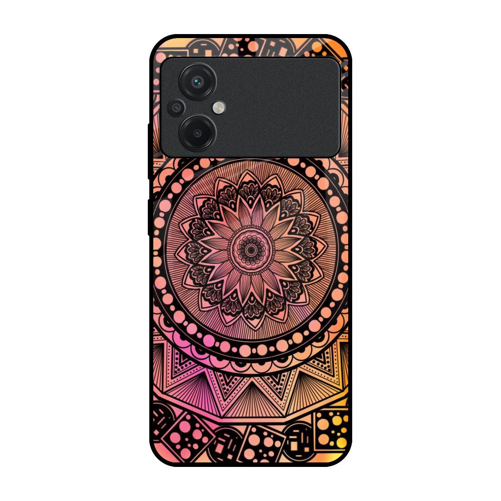 Floral Mandala Poco M5 Glass Back Cover Online
