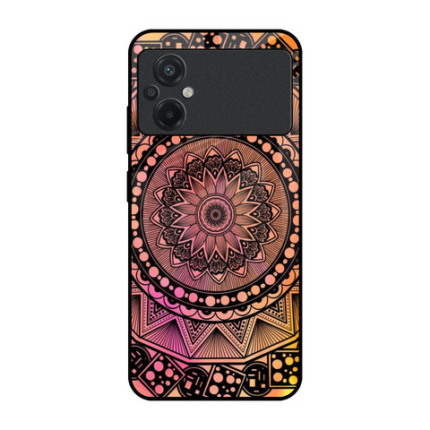 Floral Mandala Poco M5 Glass Back Cover Online