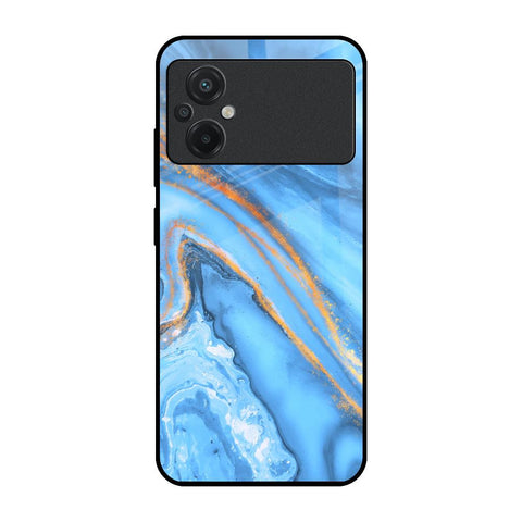 Vibrant Blue Marble Poco M5 Glass Back Cover Online