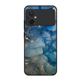 Blue Cool Marble Poco M5 Glass Back Cover Online