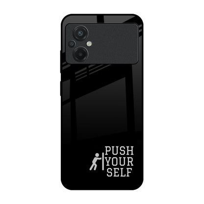 Push Your Self Poco M5 Glass Back Cover Online