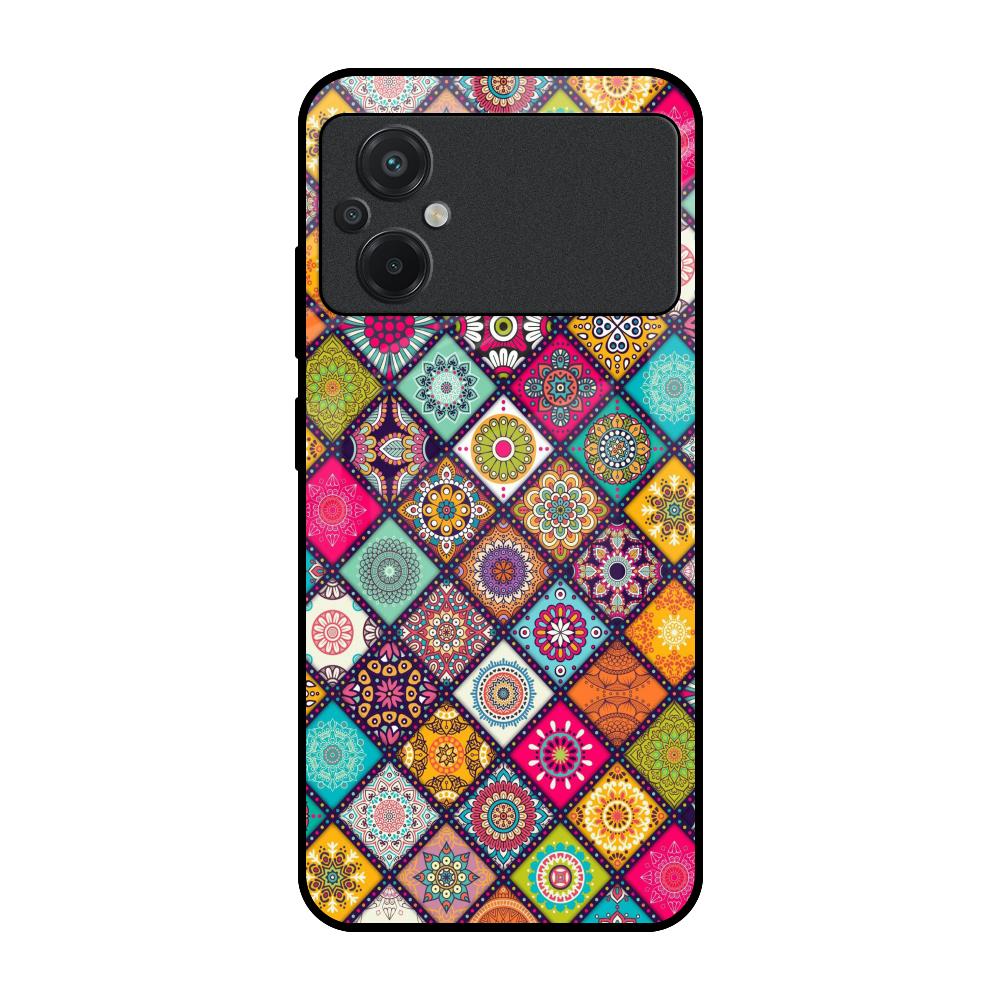 Multicolor Mandala Poco M5 Glass Back Cover Online