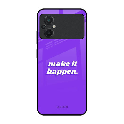 Make it Happen Poco M5 Glass Back Cover Online