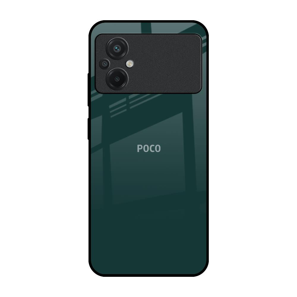 Olive Poco M5 Glass Back Cover Online