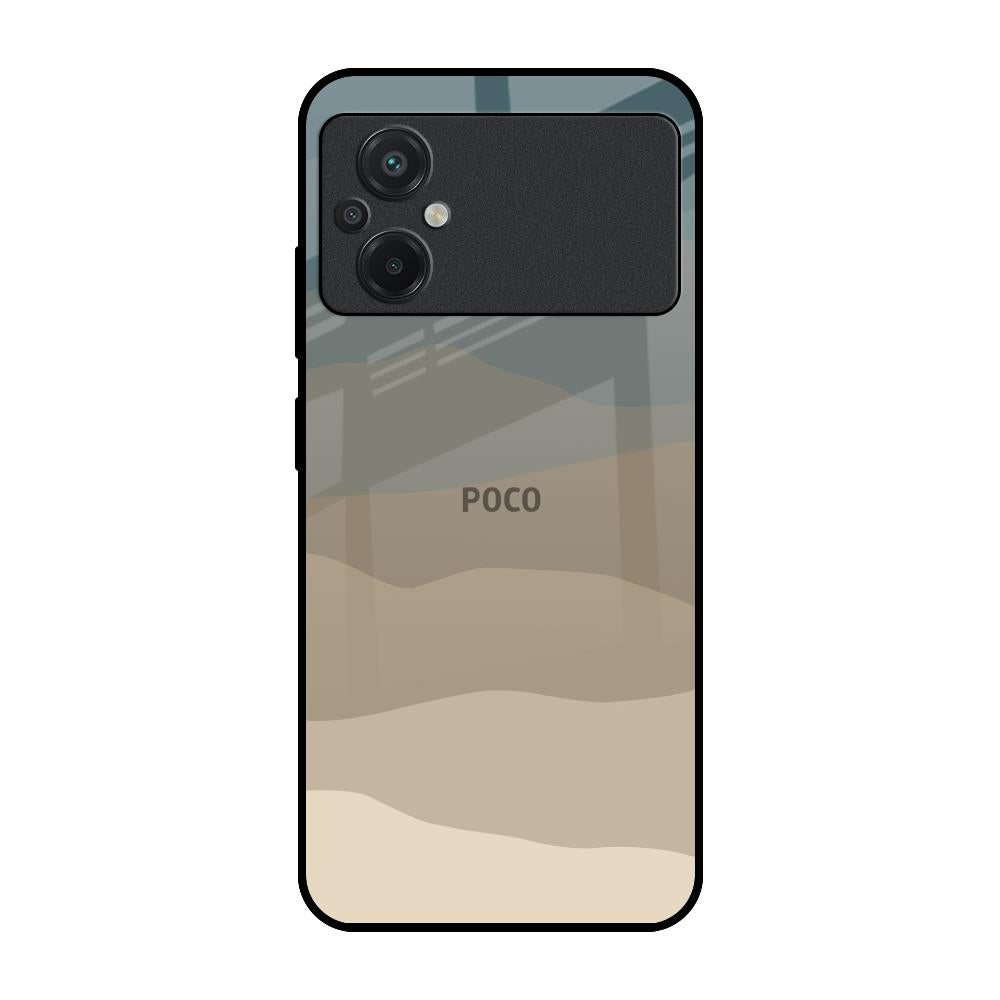 Abstract Mountain Pattern Poco M5 Glass Back Cover Online